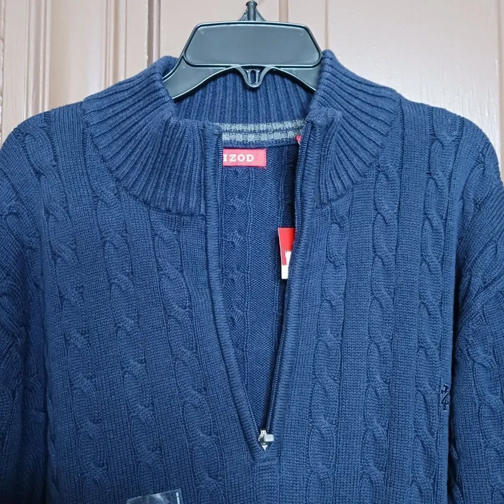 Izod Men's size XL Blue Long Sleeve Sweater